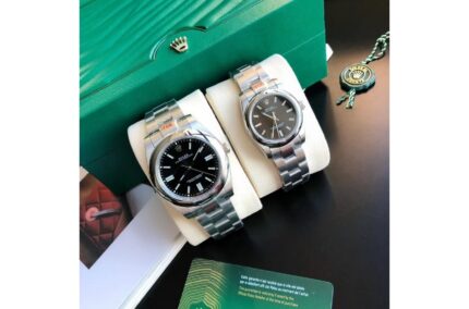 Rolex Oyster Perpetual SS/SS Black/Stk 31/41 mm